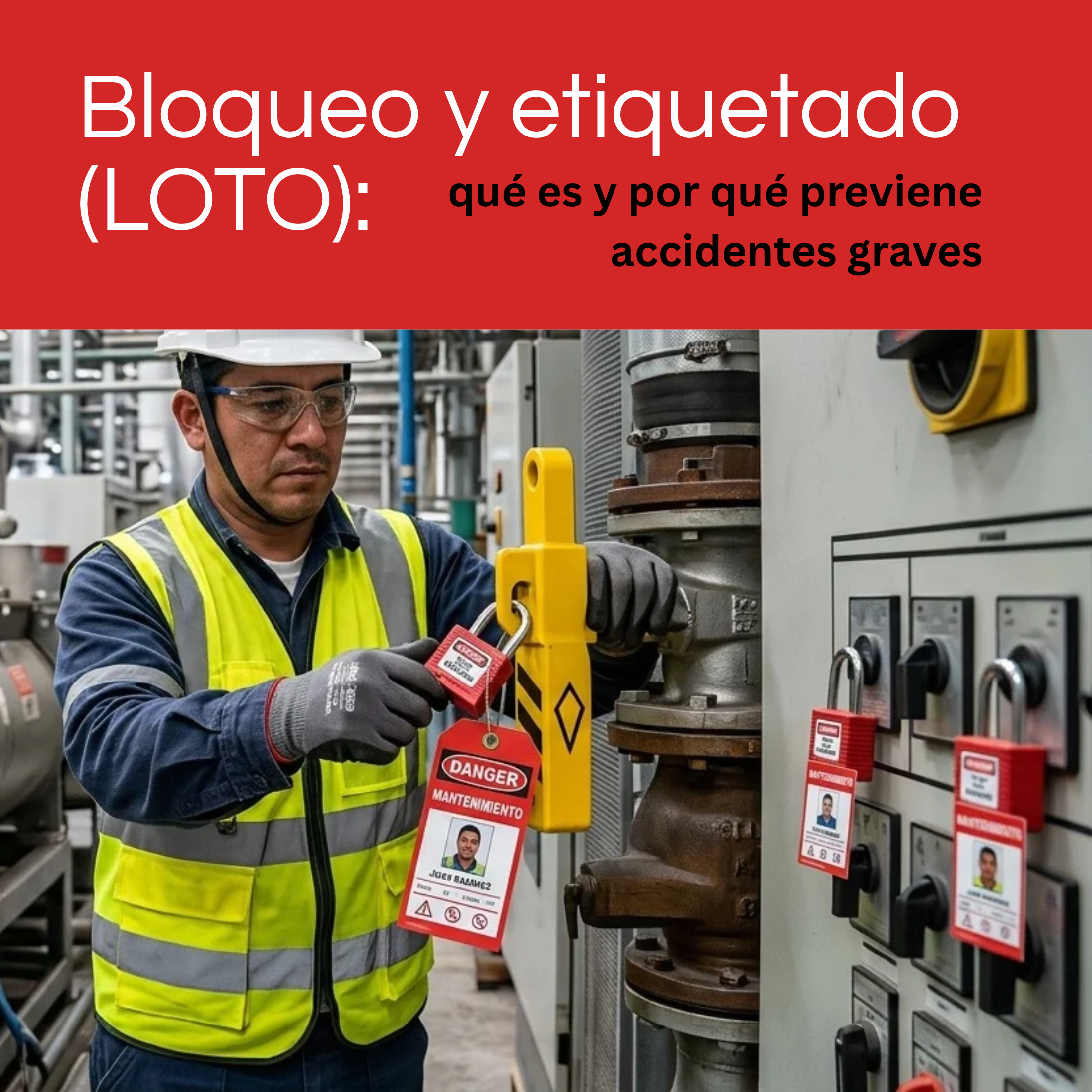 Bloqueo y etiquetado (LOTO): qué es y por qué previene accidentes graves
