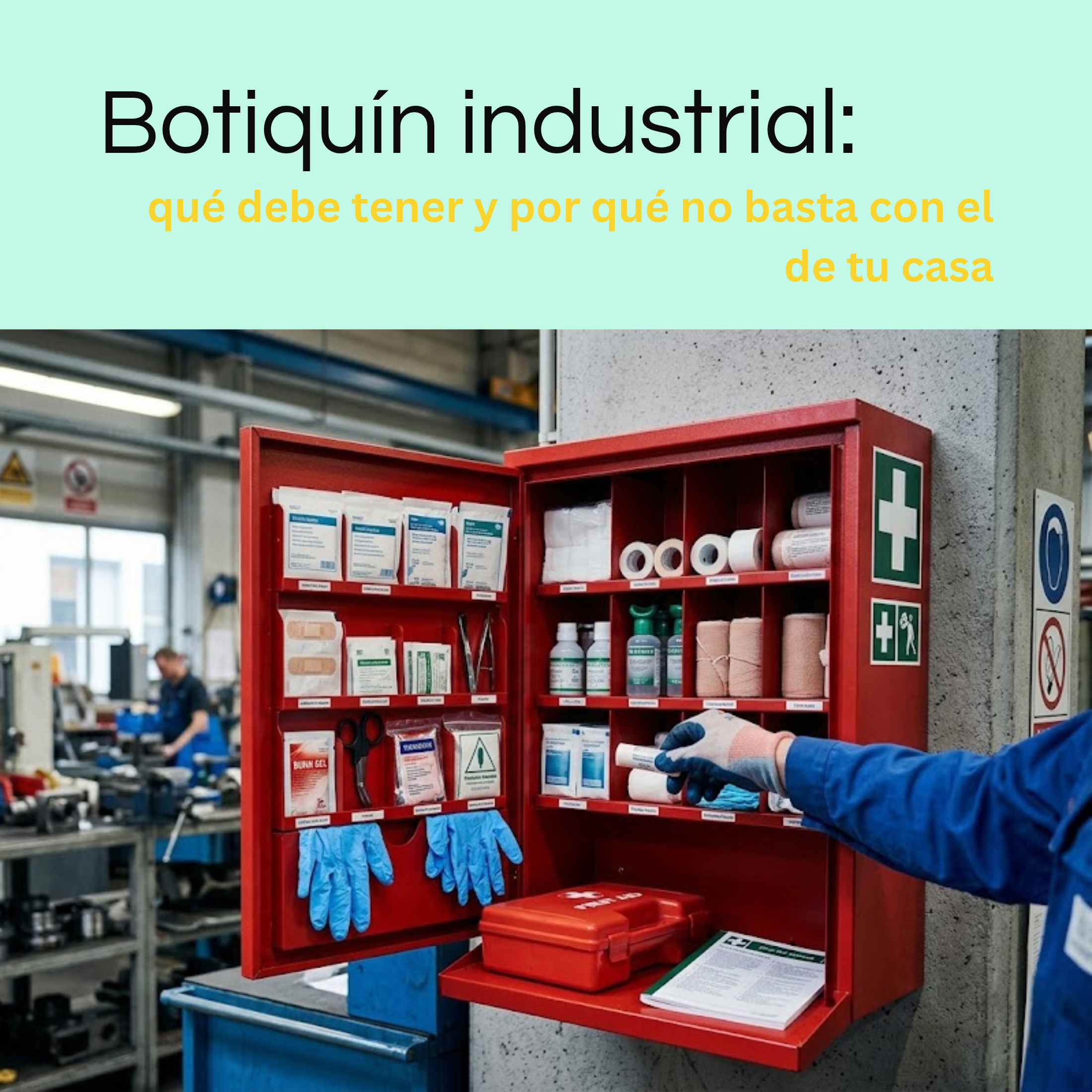 Botiquín industrial: qué debe tener y por qué no basta con el de tu casa