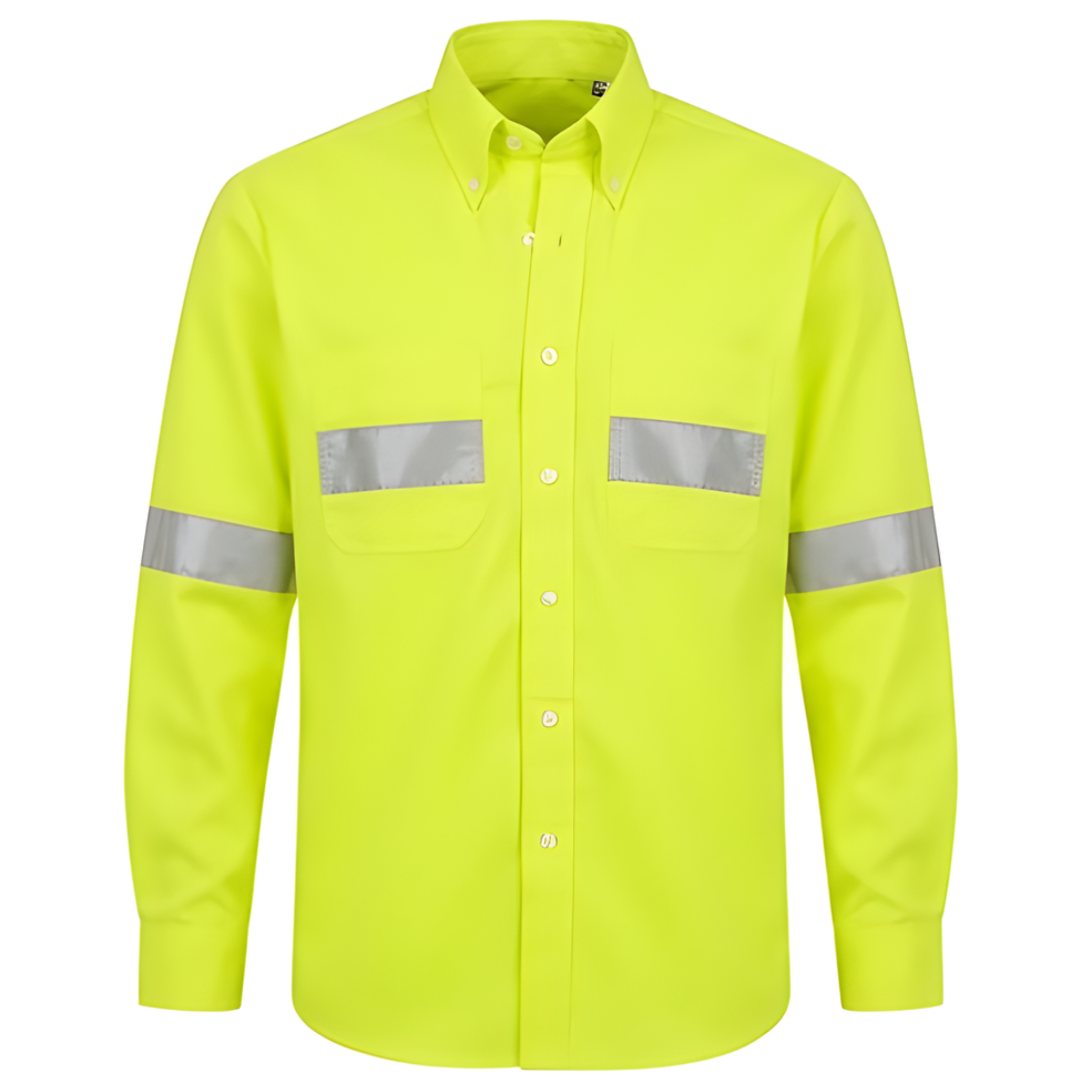 Camisa de Trabajo Manga Larga de Alta Visibilidad Neón Reforzada