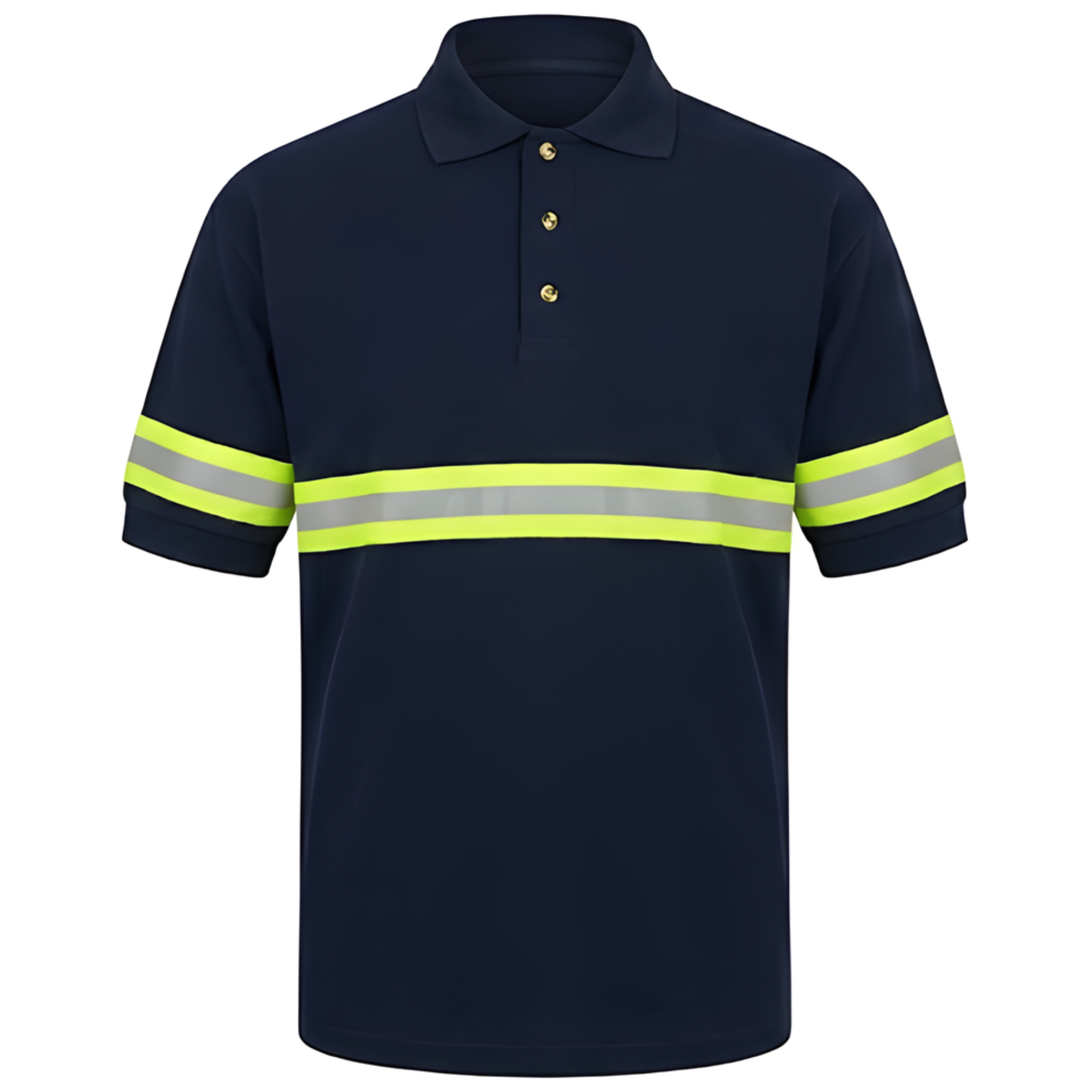 Playera Polo Pique con Cinta Reflejante Bicolor