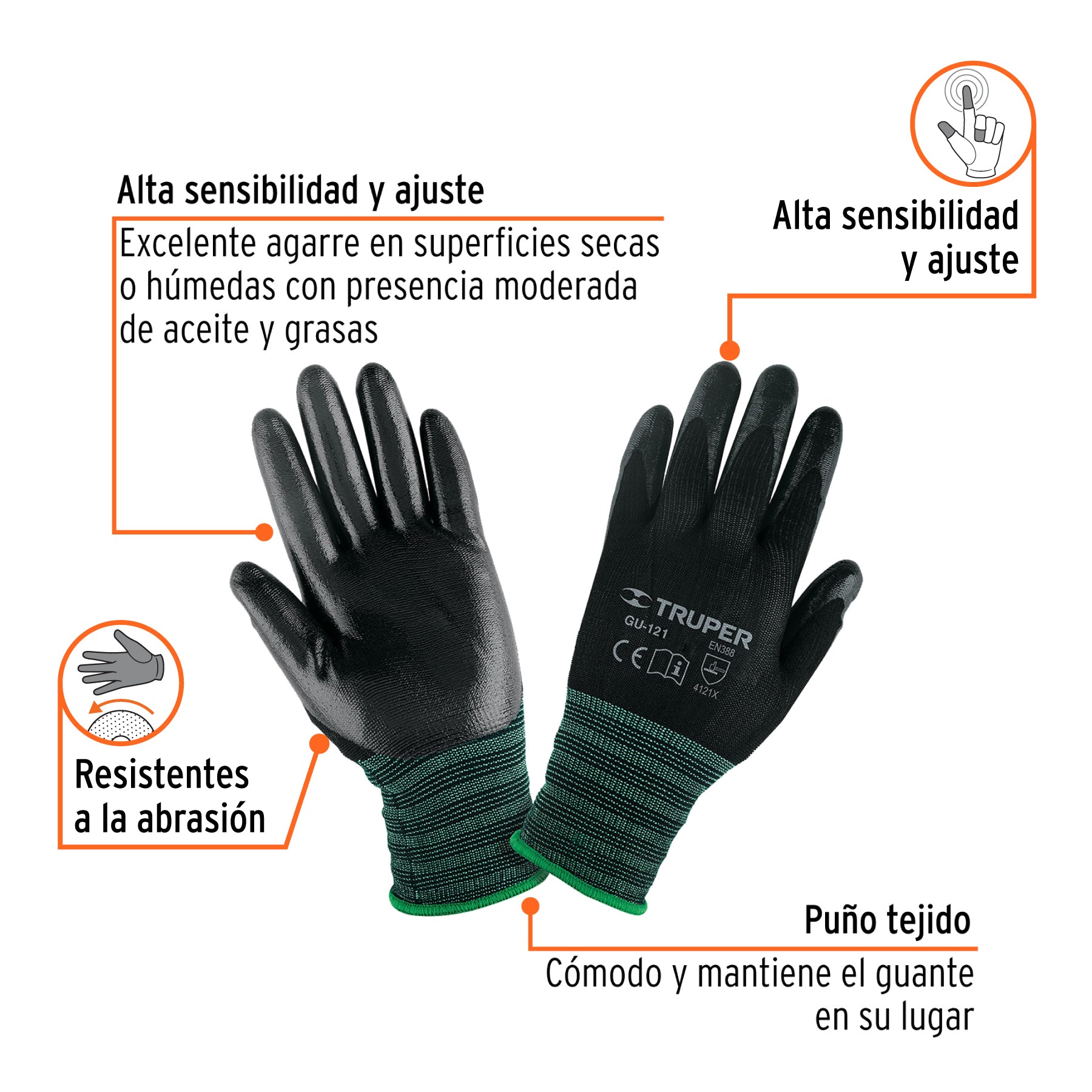 Guante de Nylon Nitrilo TRUPER