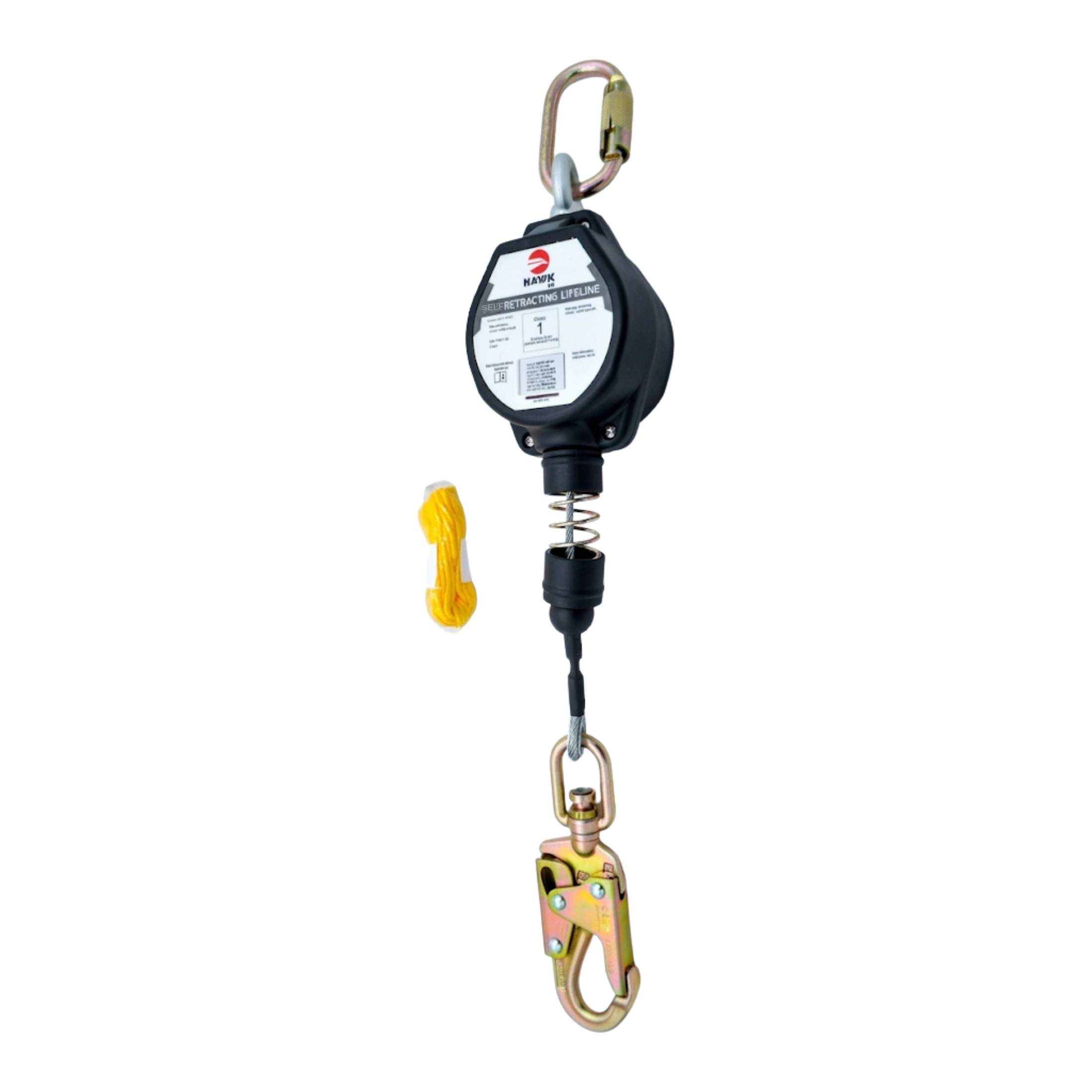 Línea de Vida Retráctil Hawk H/RGS-M 3 mt de Acero Galvanizado con Mosquetón