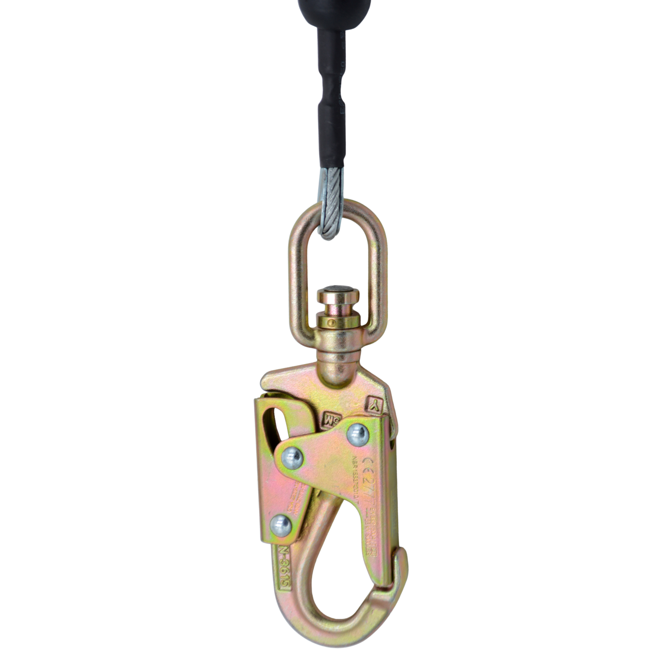 Línea de Vida Retráctil Hawk H/RGS-M 3 mt de Acero Galvanizado con Mosquetón