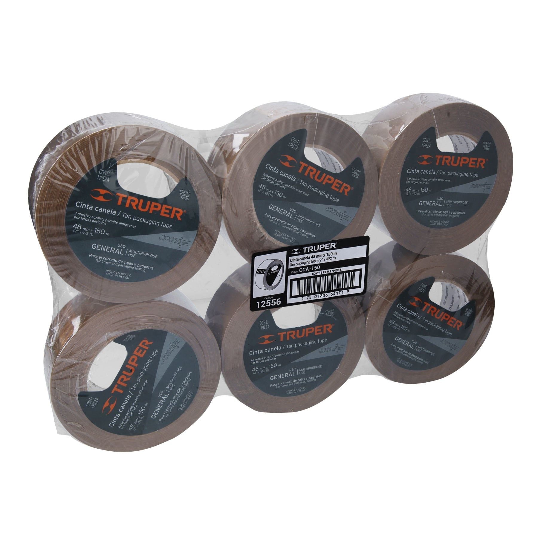 Cinta de Empaque Truper CCA-150 48mm x 150m
