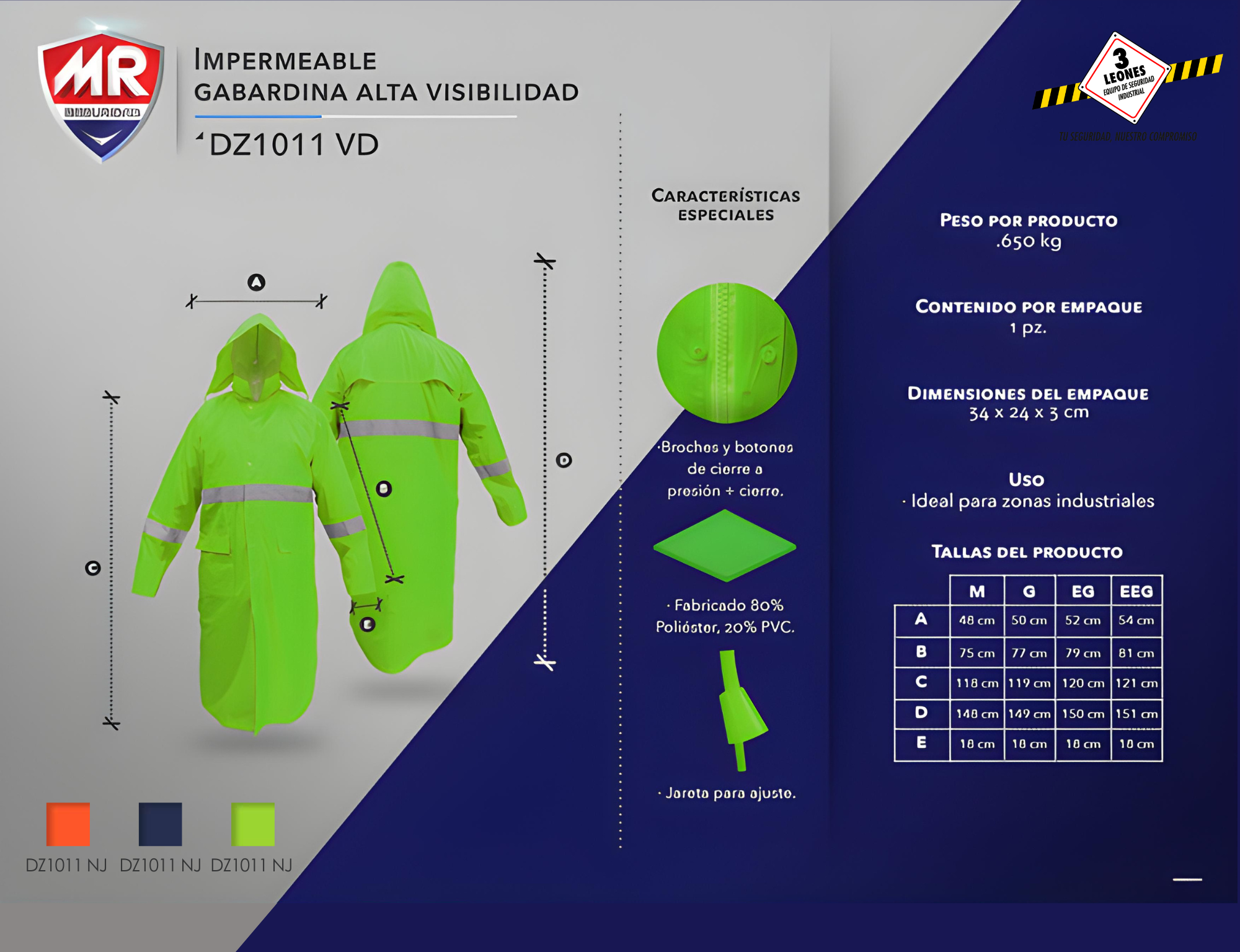 Gabardina Alta Visibilidad MR DZ1011