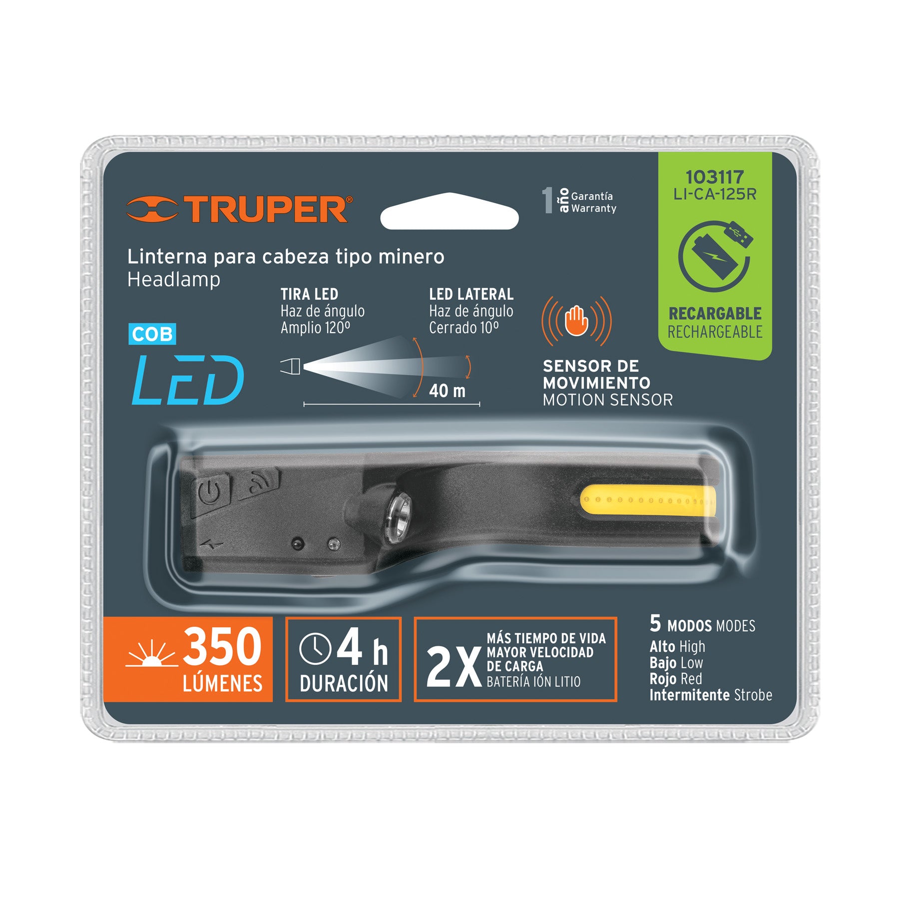 Linterna de Minero LED Truper 103117