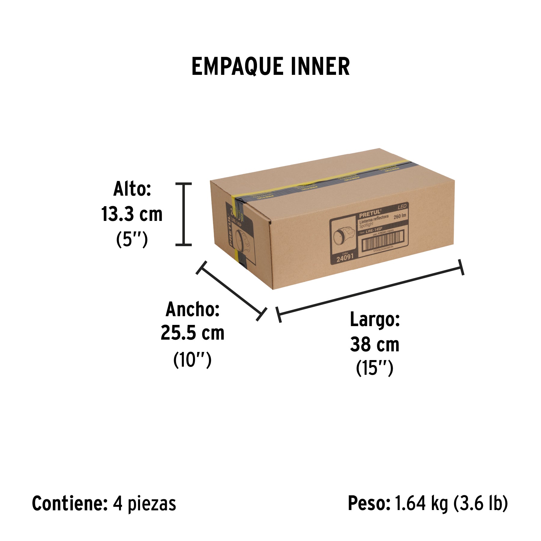 Linterna reflector LED Pretul 24091