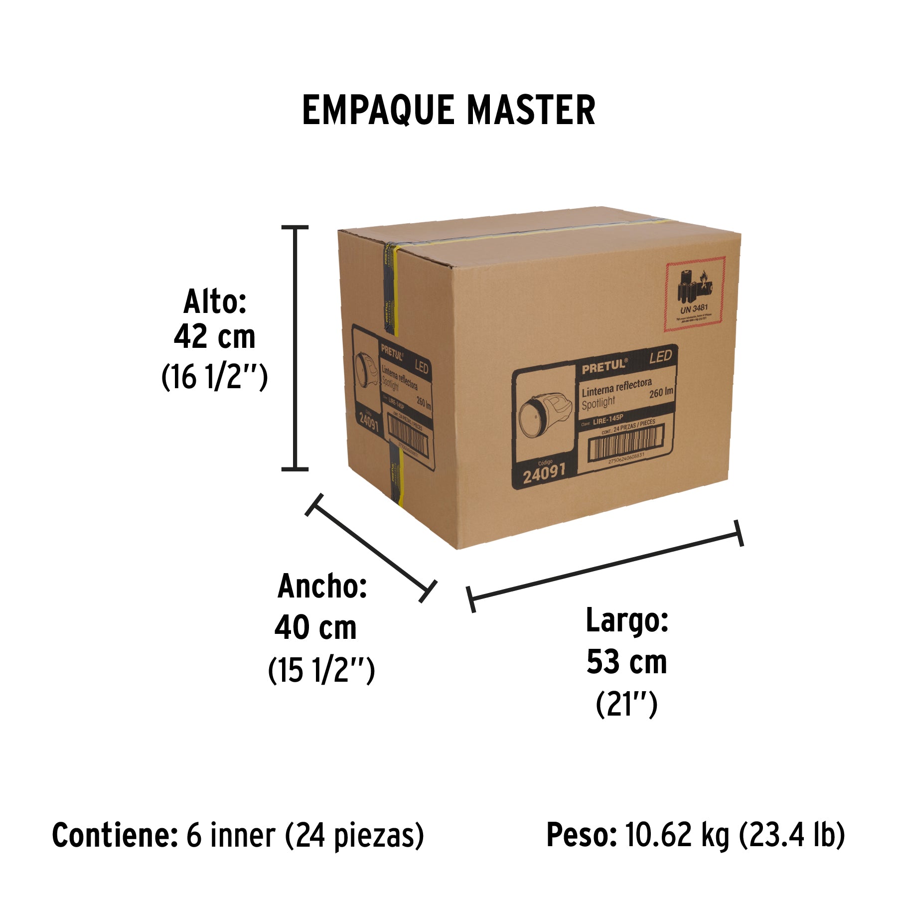 Linterna reflector LED Pretul 24091