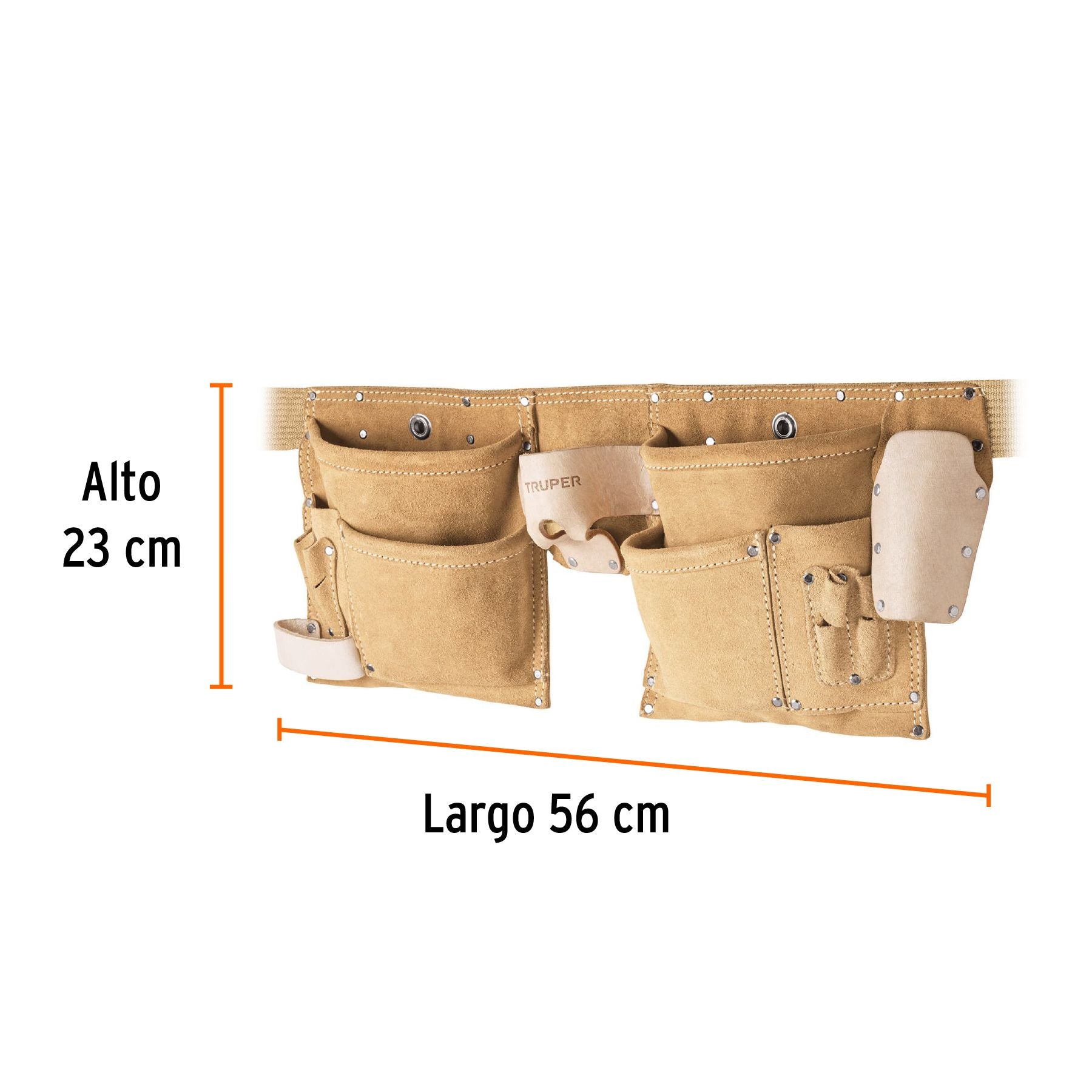 Porta herramientas Truper 11537 de carnaza de 1.9 mm de espesor para trabajo pesado