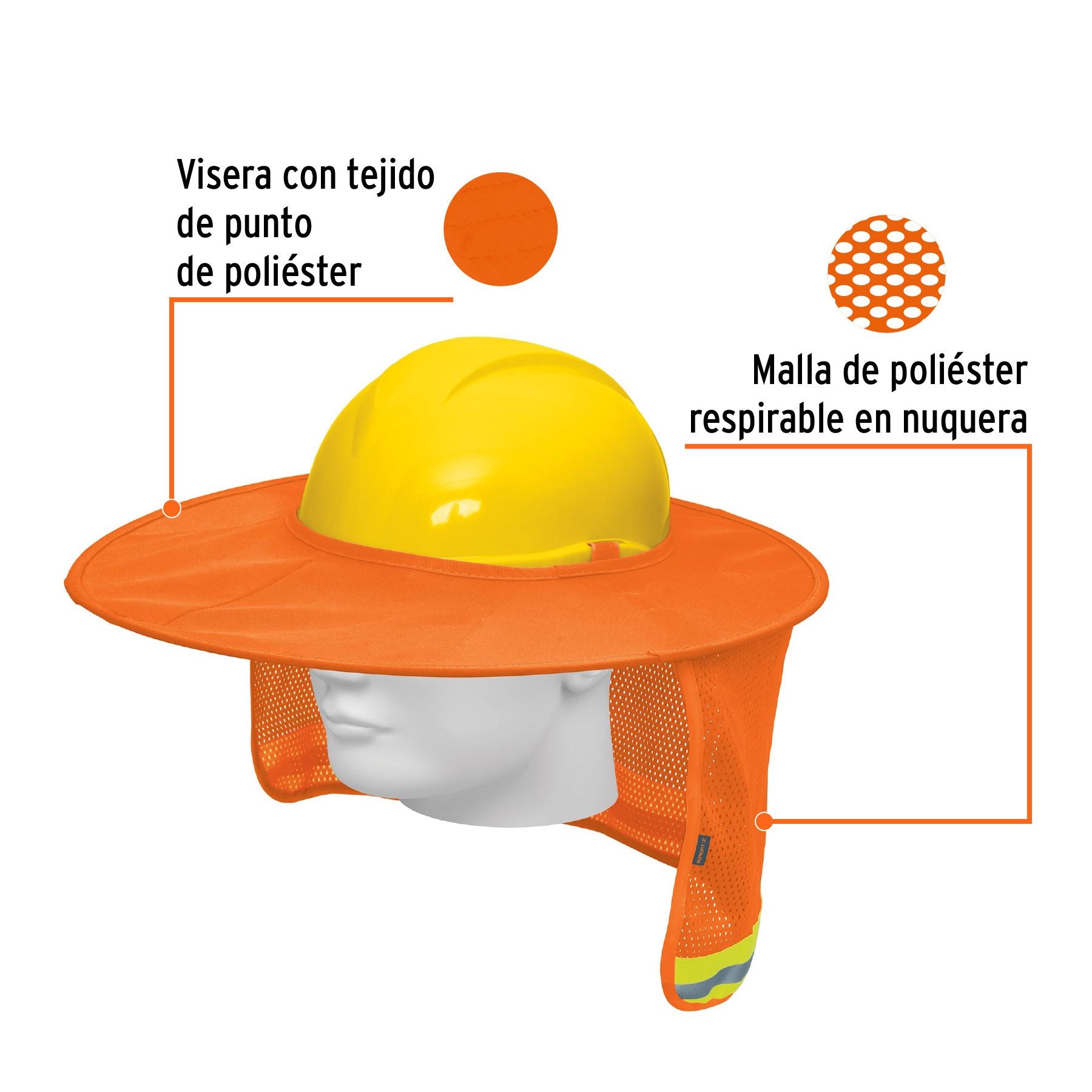 Cubrenucas para Casco Ala Ancha Truper 100354 / 100353